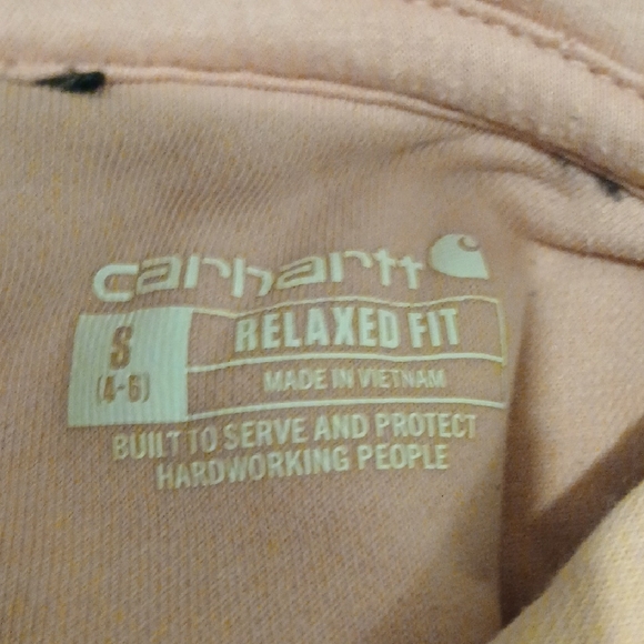 Carhartt Womens Peach Hoodie Size S - Picture 2 of 3